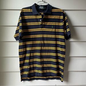 Ralph Lauren Blue and Yellow Striped Polo Shirt